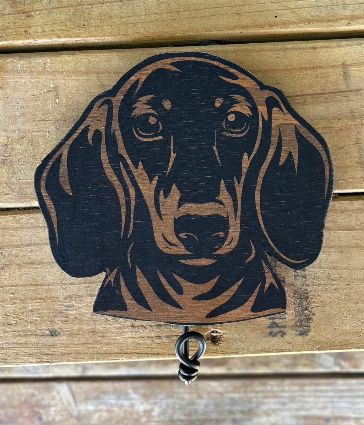 Handmade Wooden Dog Leash Holder – Unique Dog Lover Wall Decor