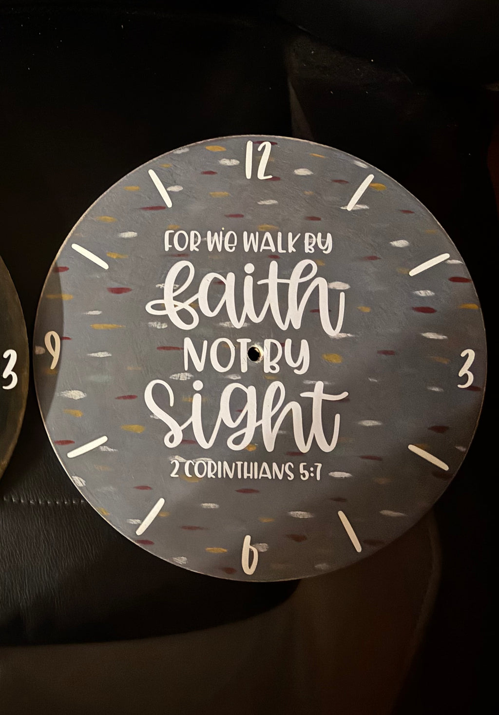 Walk by Faith Christian Wall Clock – 2 Corinthians 5:7