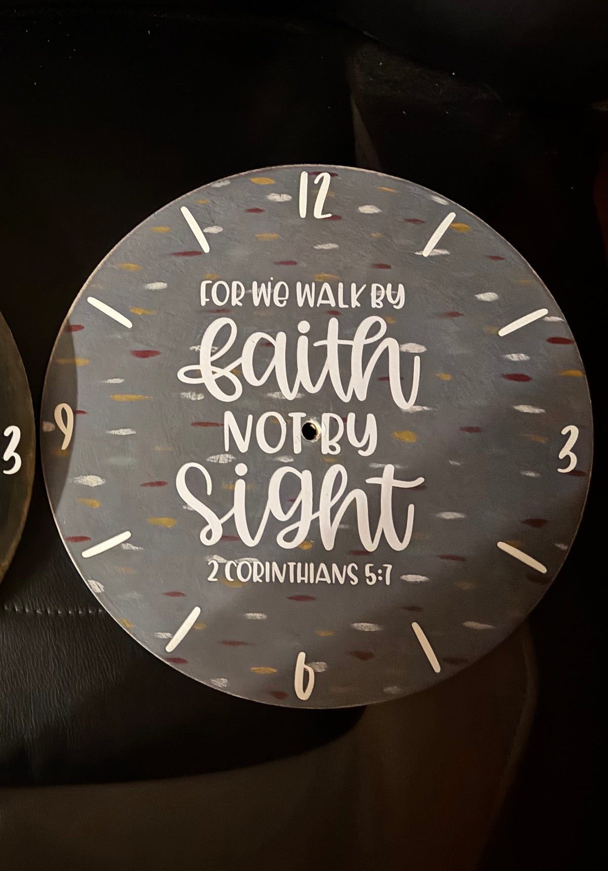 Walk by Faith Christian Wall Clock – 2 Corinthians 5:7