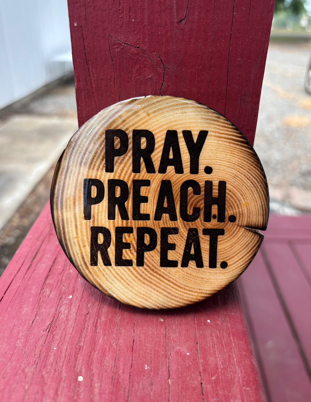 Pastor Appreciation Wood Coaster Magnet – Faith-Inspired Gift