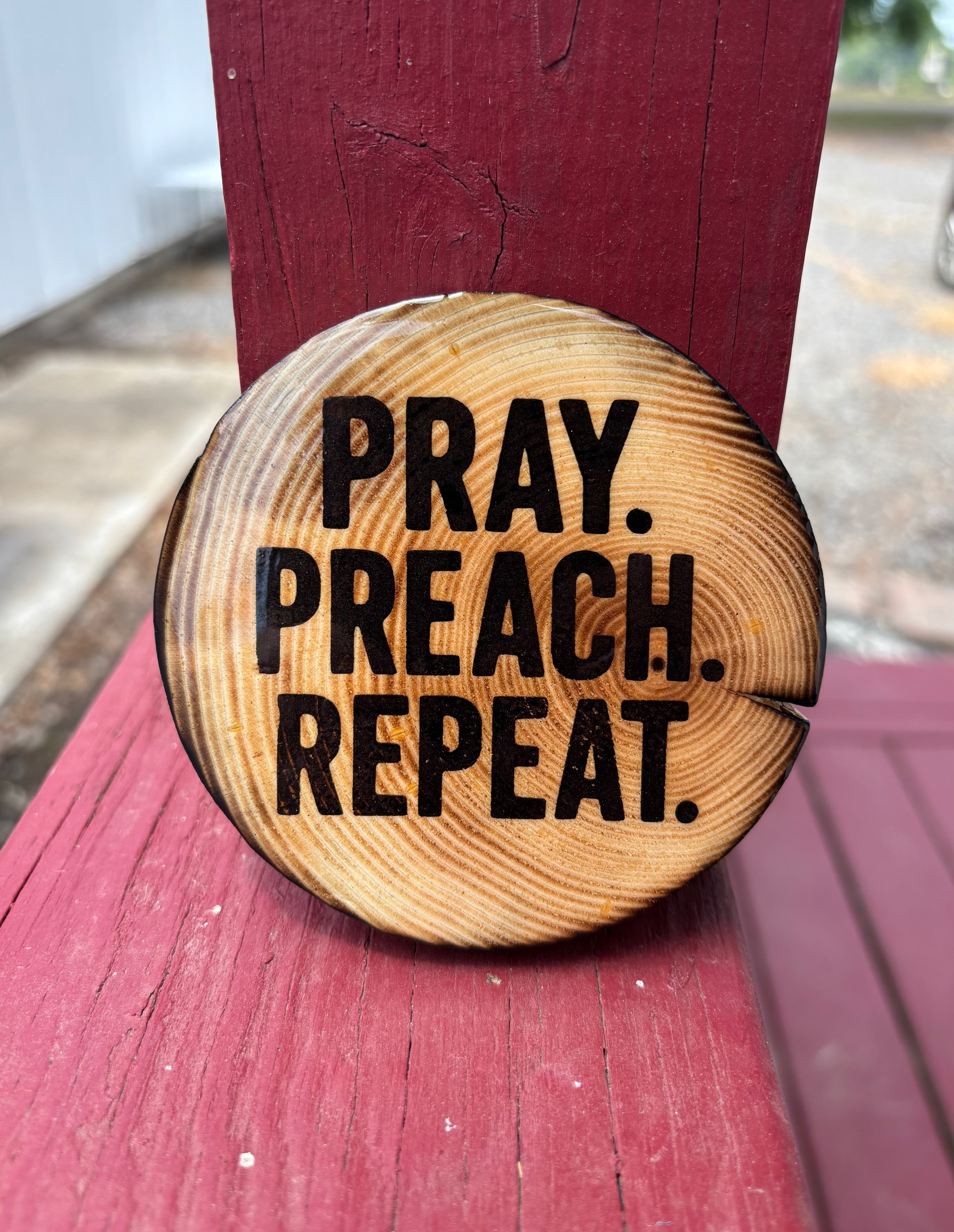 Pastor Appreciation Wood Coaster Magnet – Faith-Inspired Gift