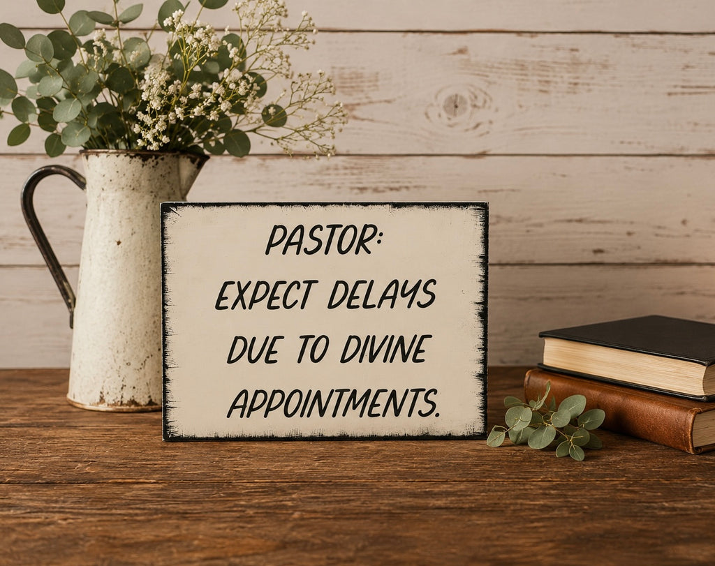 Pastor Divine Appointments Desk Sign | Pastor Appreciation Gift