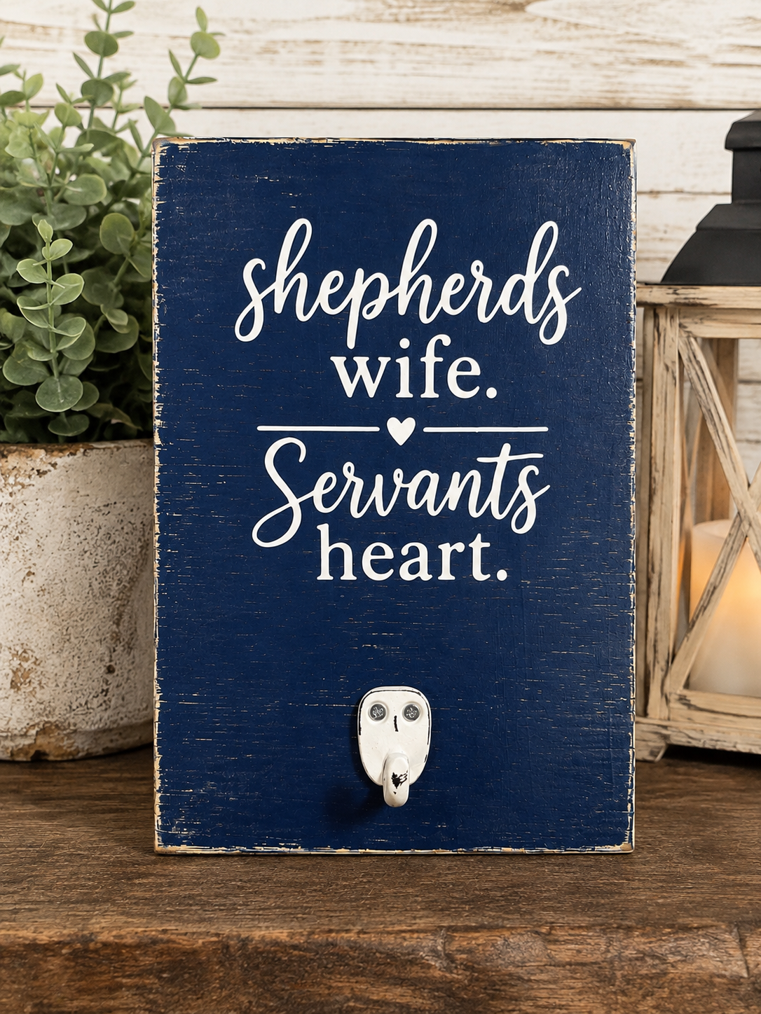 Pastor’s Wife “Shepherd’s Wife, Servant’s Heart” Key Holder Sign