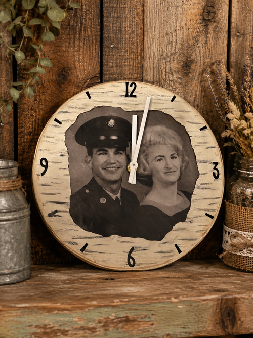 Custom Photo Clock | Handmade Personalized Wall Clock