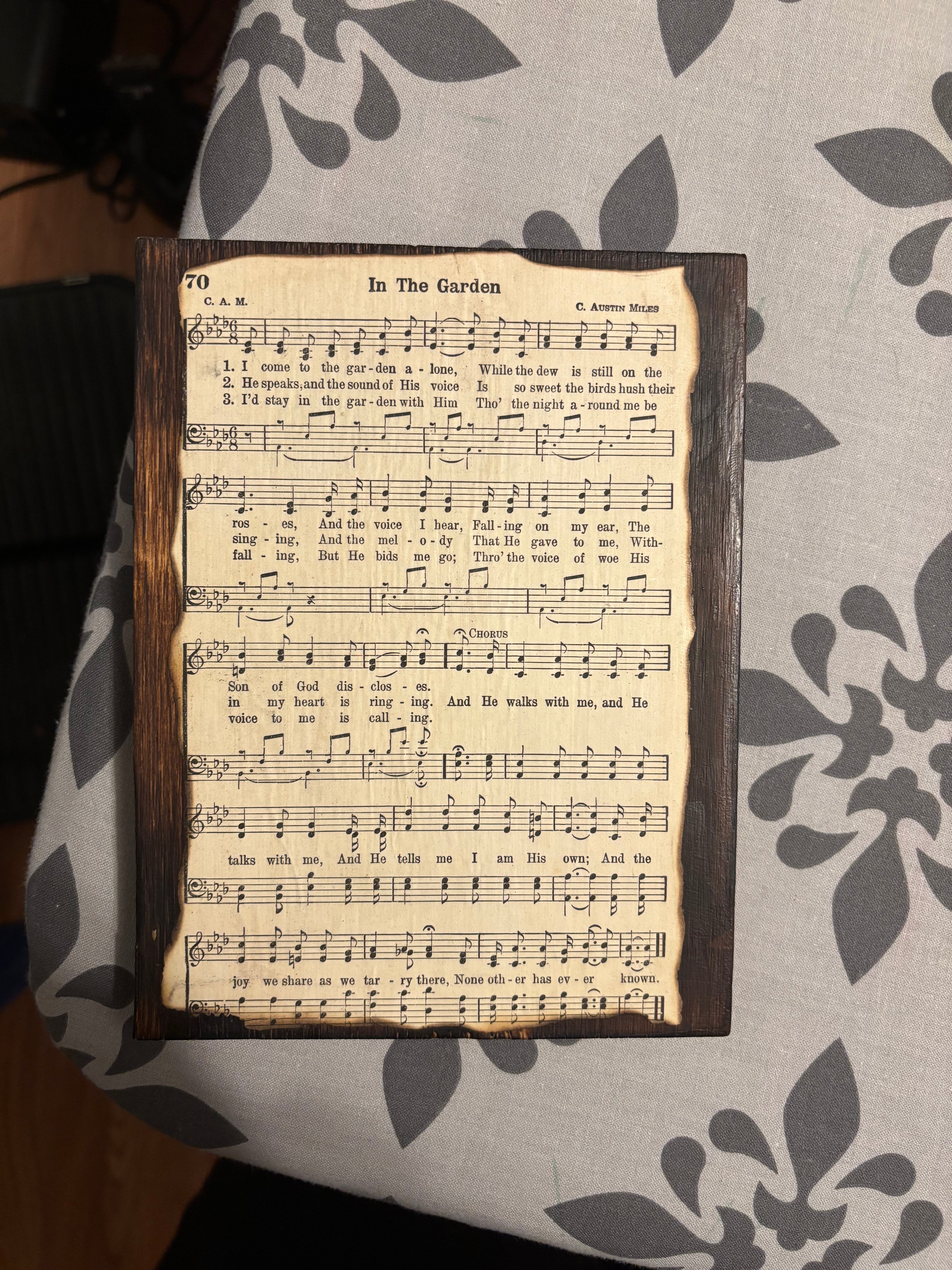 Vintage Hymn Book Plaque
