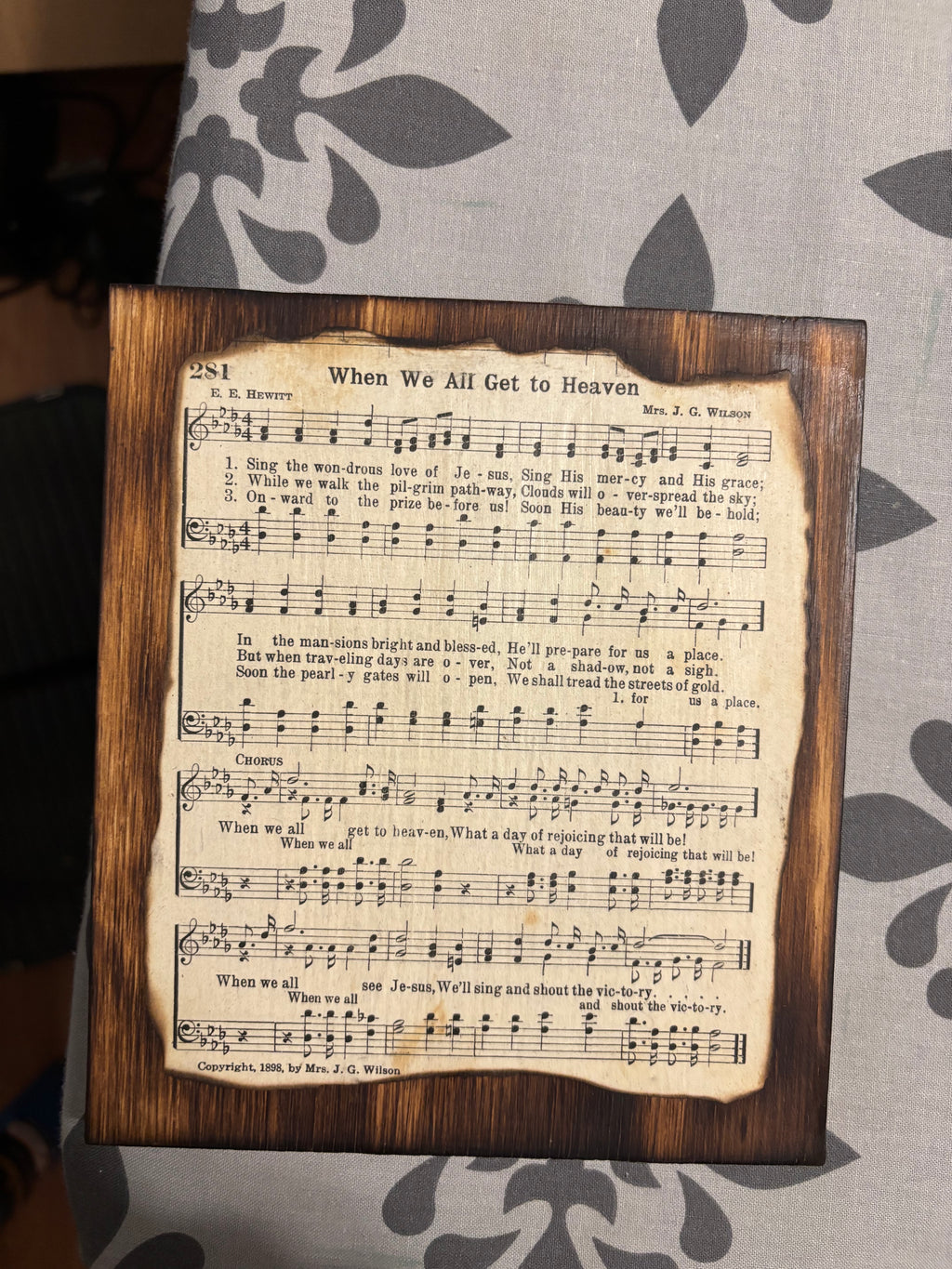 Vintage Hymn Book Plaque