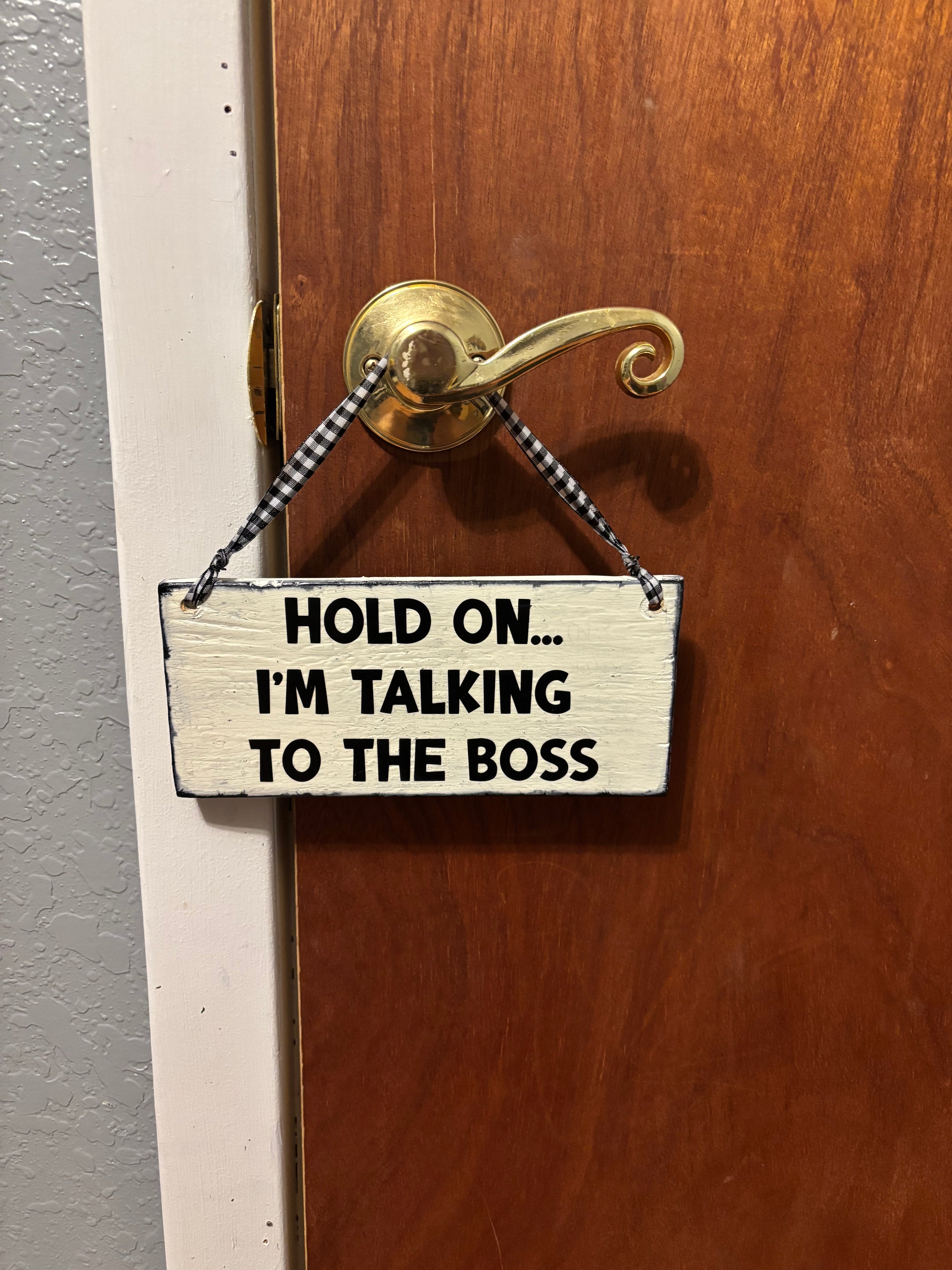 Reversible Pastor Prayer Door Hanger – Handmade Rustic Christian Office Sign