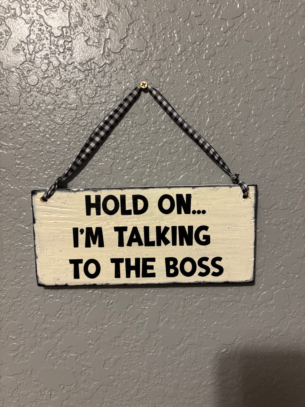 Reversible Pastor Prayer Door Hanger – Handmade Rustic Christian Office Sign