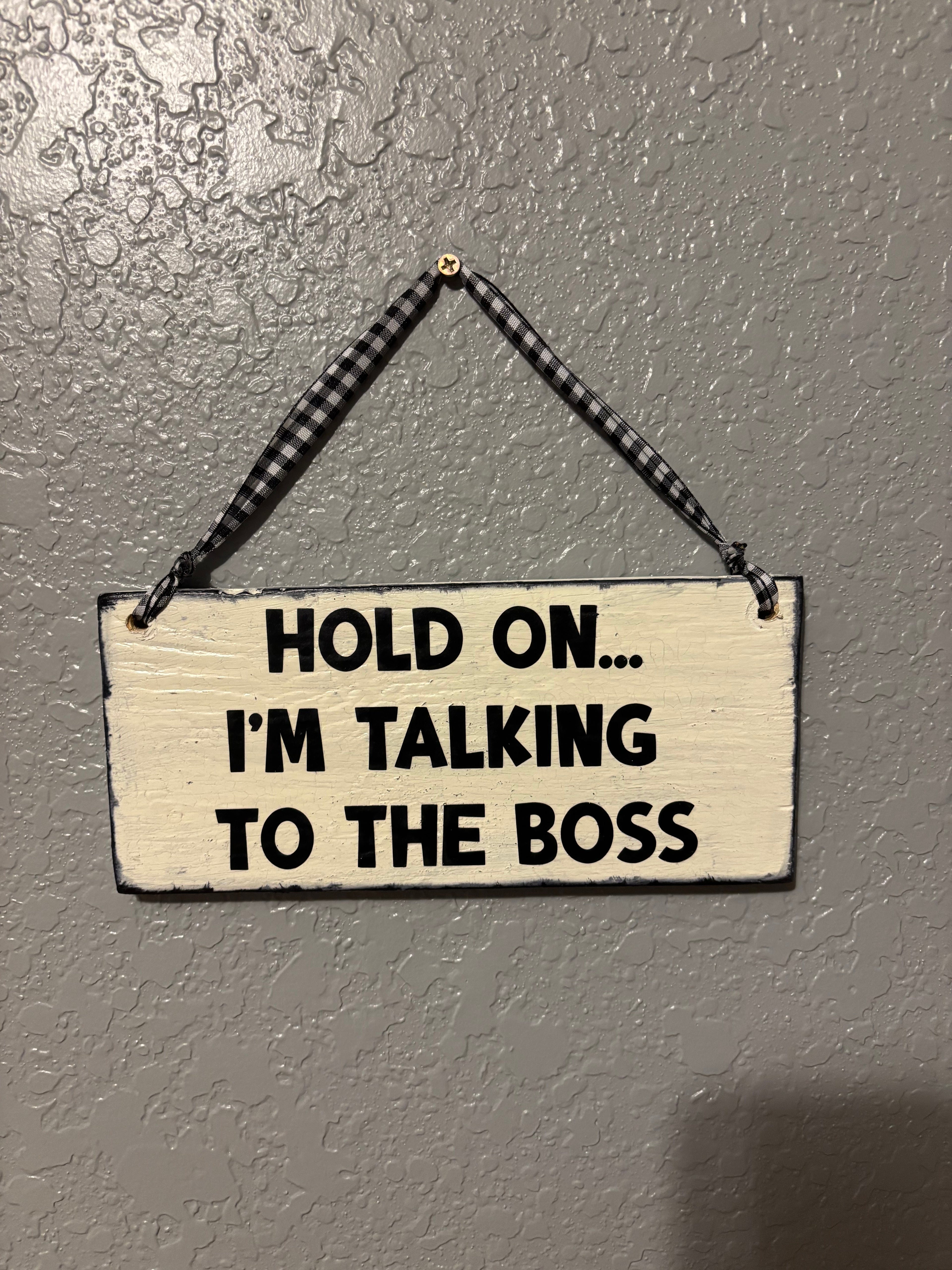 Reversible Pastor Prayer Door Hanger – Handmade Rustic Christian Office Sign