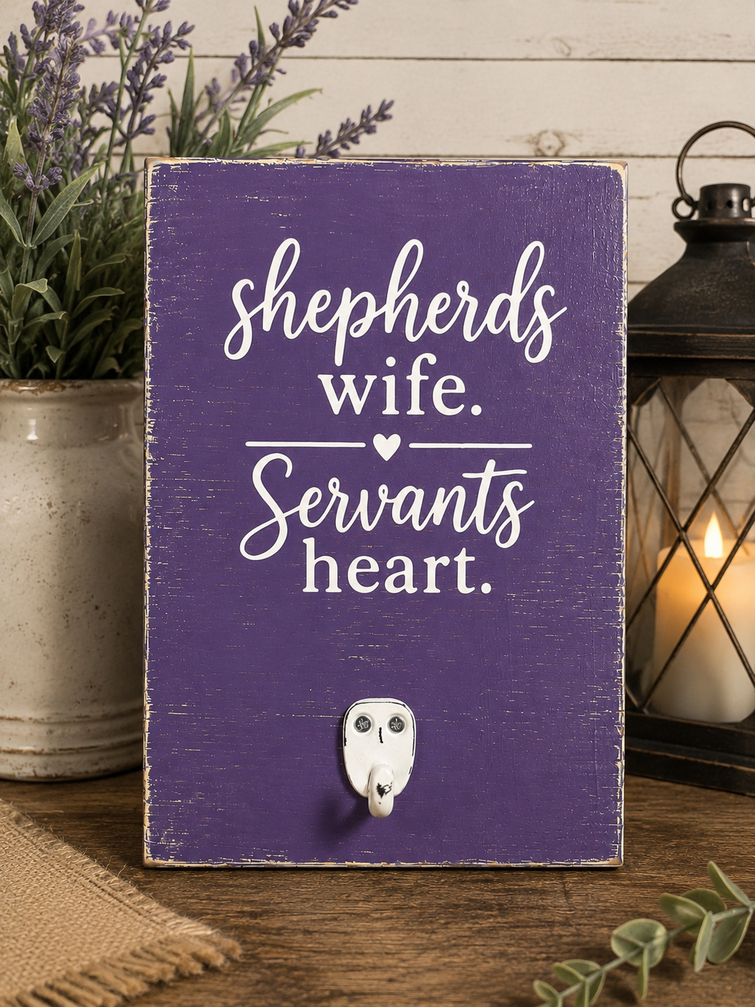 Pastor’s Wife “Shepherd’s Wife, Servant’s Heart” Key Holder Sign
