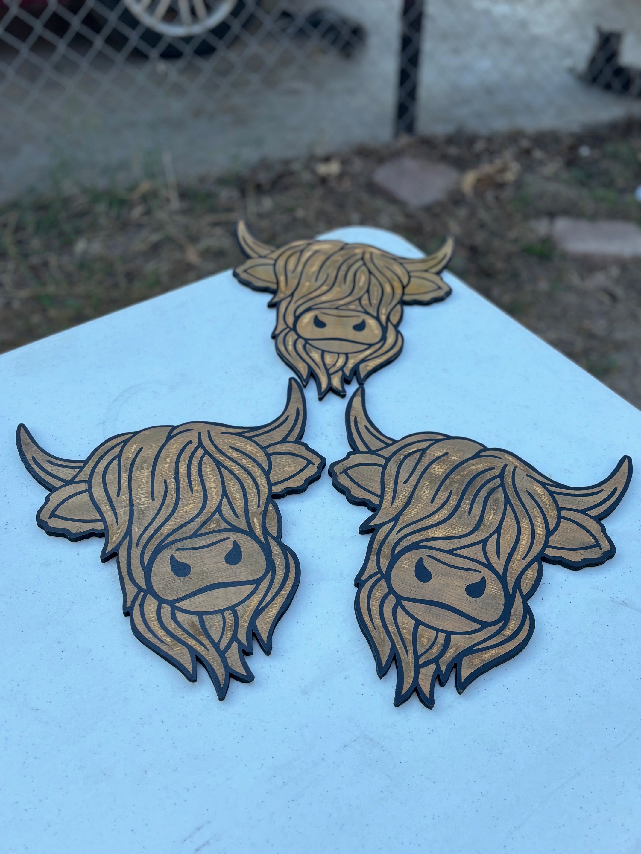 Highland Cow Clock